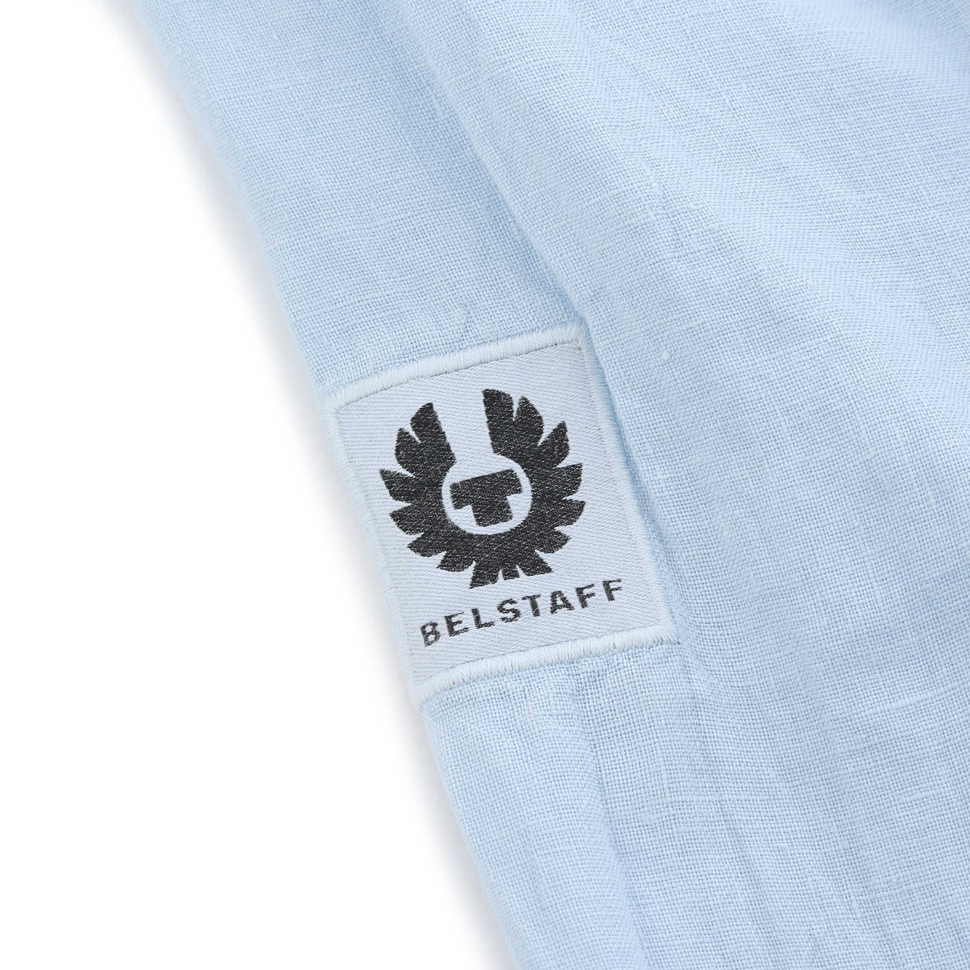 Belstaff Scale Linen Shirt in Sky Blue logo