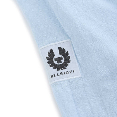 Belstaff Scale Linen Shirt in Sky Blue logo