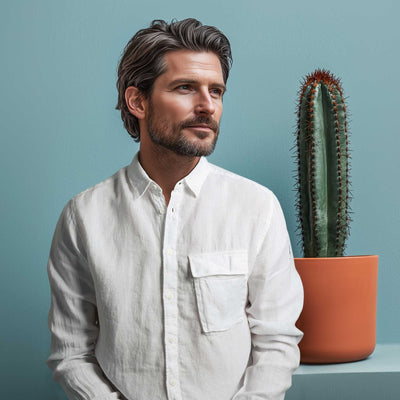 Belstaff Scale Linen Shirt in White