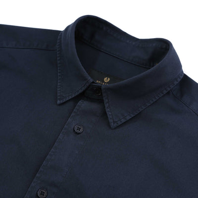 Belstaff Scale SS Shirt in Dark Ink Collar