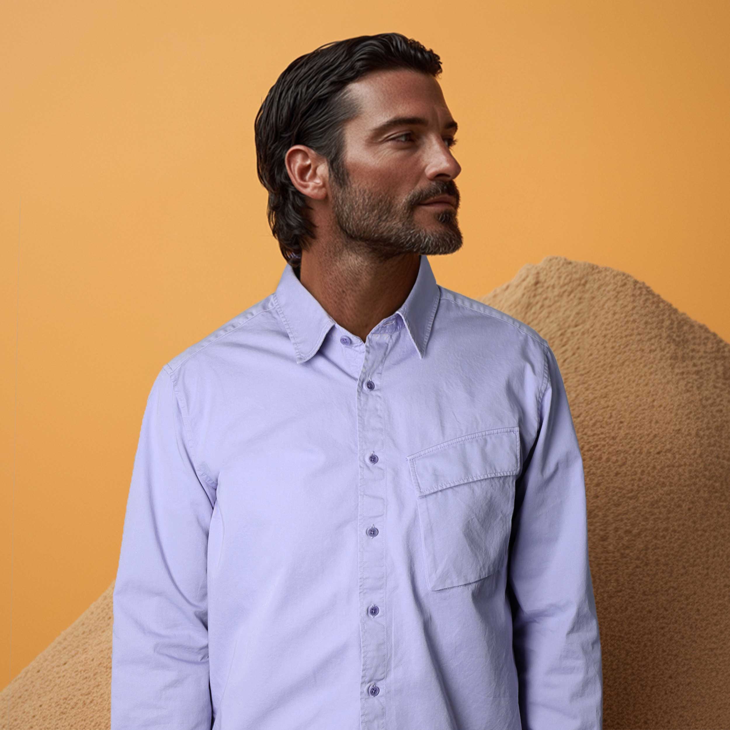 Belstaff Scale Shirt in Pale Heather