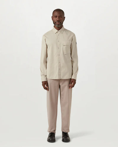 Belstaff Scale Shirt in Stone Beige Model