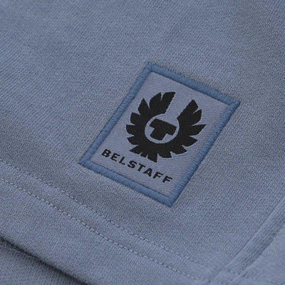 Belstaff Sweat Short in Blue Flint logo