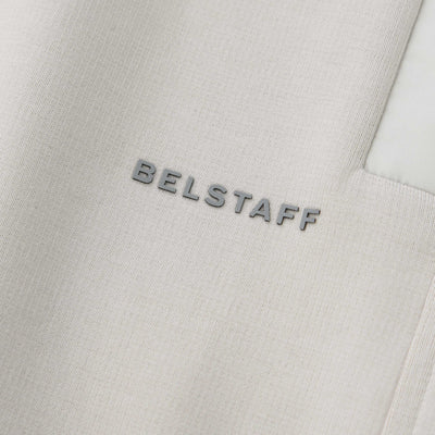 Belstaff Alloy Sweat Short in Stone Beige Logo