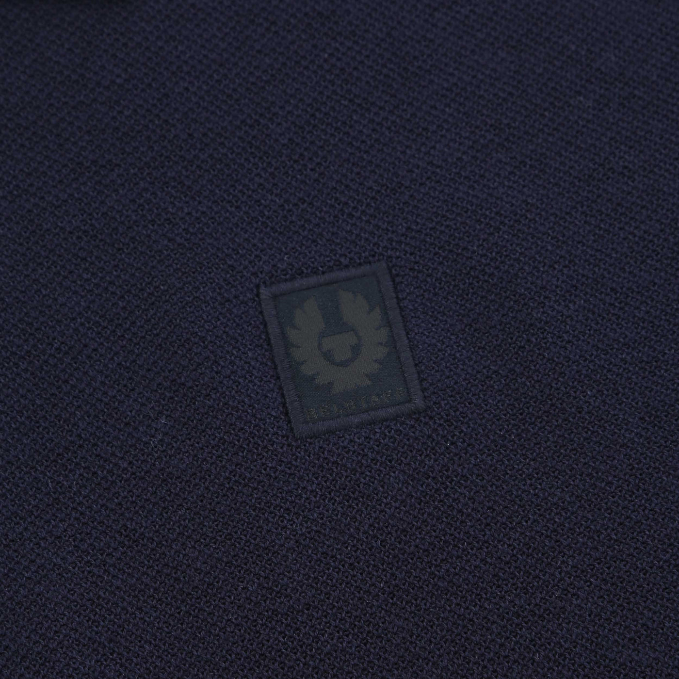 Belstaff Drift Knitted Polo in Dark Ink Logo