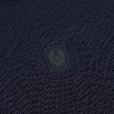 Belstaff Drift Knitted Polo in Dark Ink Logo