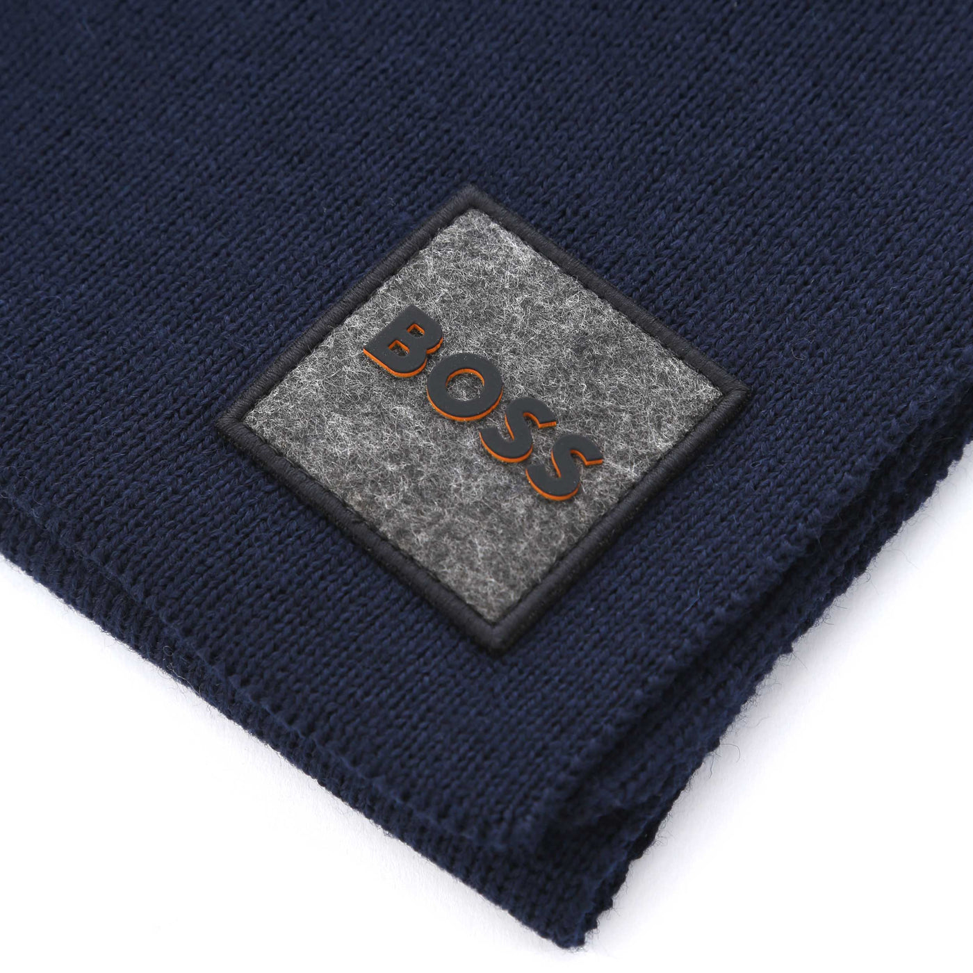 BOSS Foxon Scarf in Navy Logo
