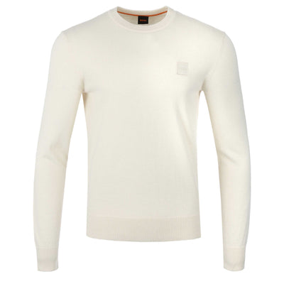 BOSS Kanovano Knitwear in Open White