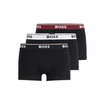 BOSS Trunk 3P Power Underwear in Black
