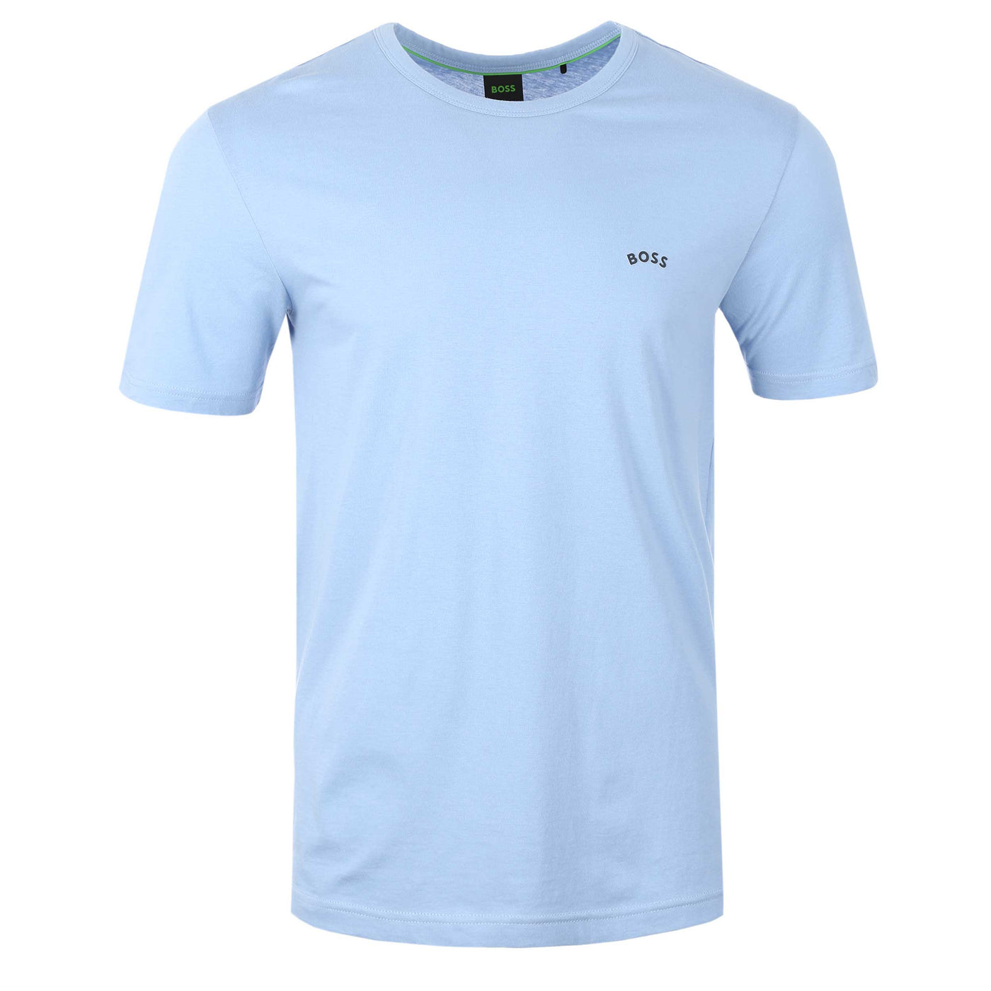 BOSS Tee Curved T-Shirt in Open Blue