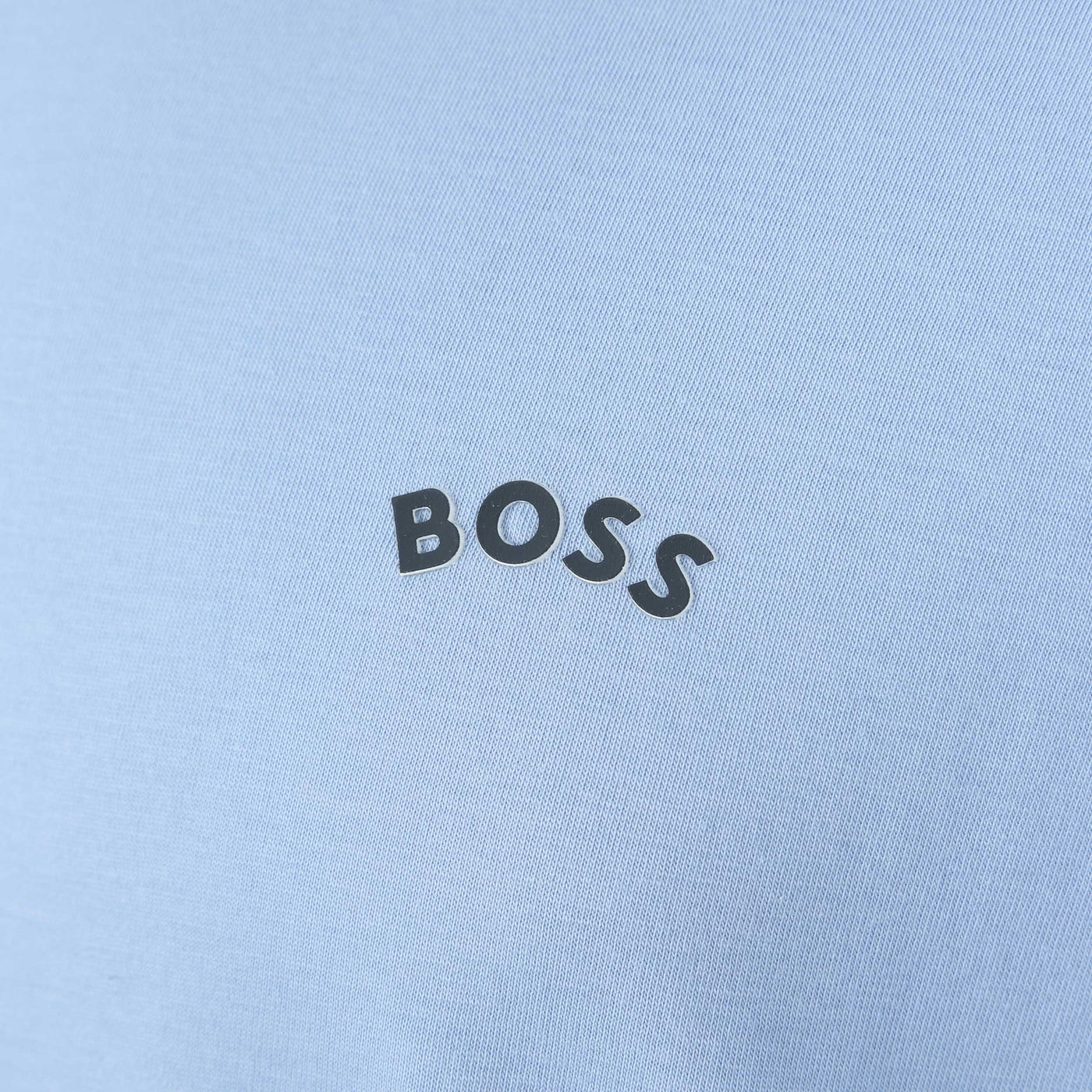 BOSS Tee Curved T-Shirt in Open Blue Logo