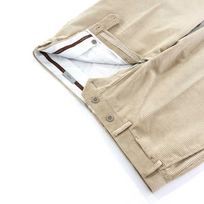 Canali Cord Trouser in Beige Zip