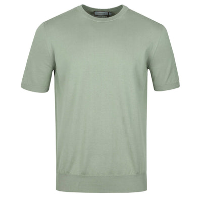 Canali Basic Knitted T Shirt in Green