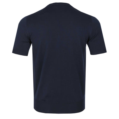 Canali Basic Knitted T Shirt in Navy