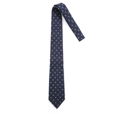 Canali Large Navy Blue Dot Tie