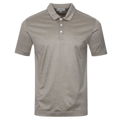 Canali Mercerised Basic Polo in Mushroom Brown