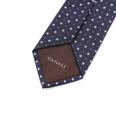 Canali Navy Dot Tie Back