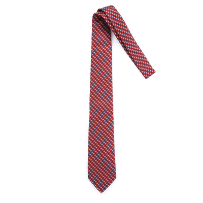 Canali Red Rectangle Diamond Tie