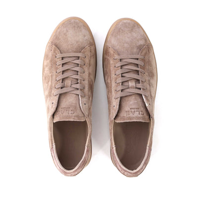 Clae Bradley Trainer in Portabella Suede Birdseye