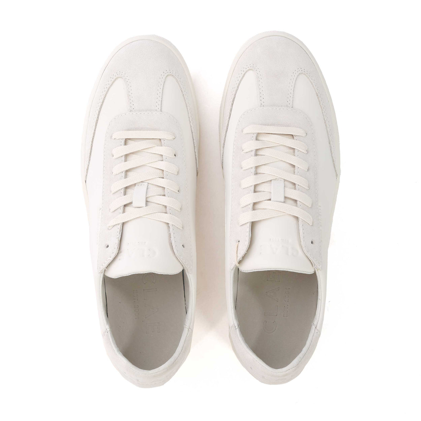Clae Deane Trainer in Triple Off White Birdseye
