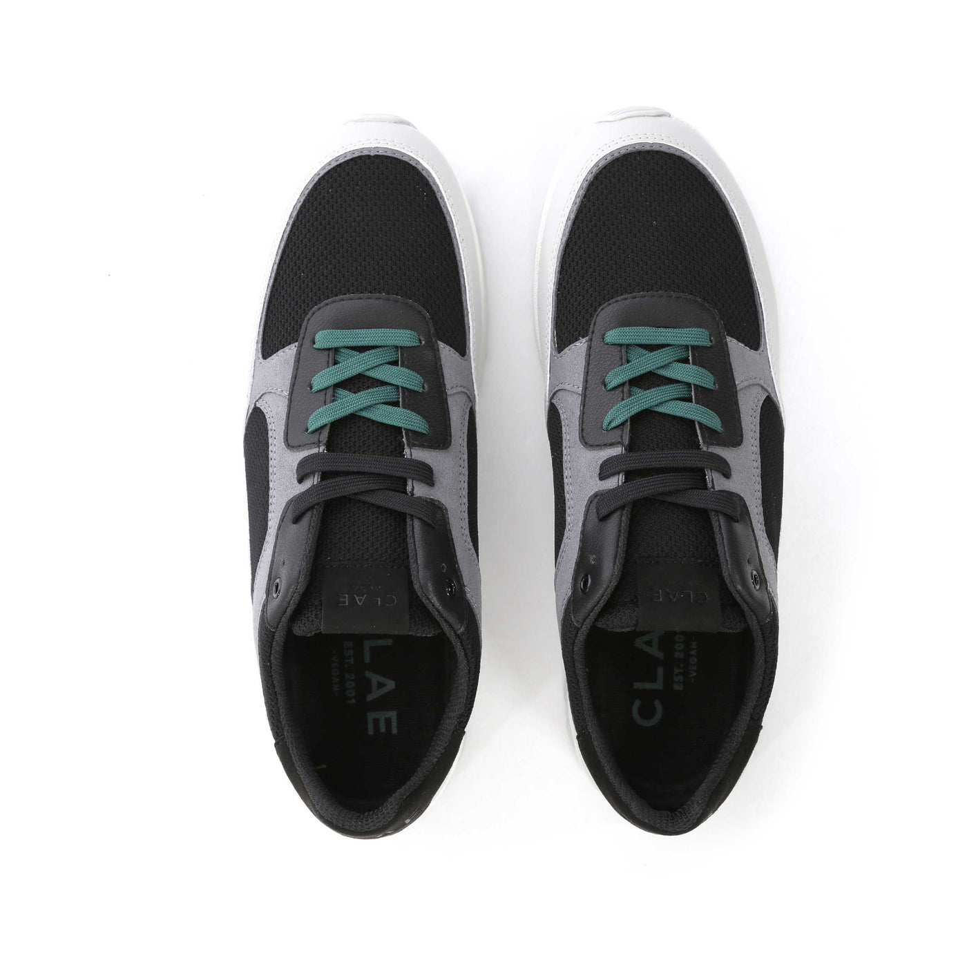 Clae Joshua Trainer in Quiet Grey Black Birdseye