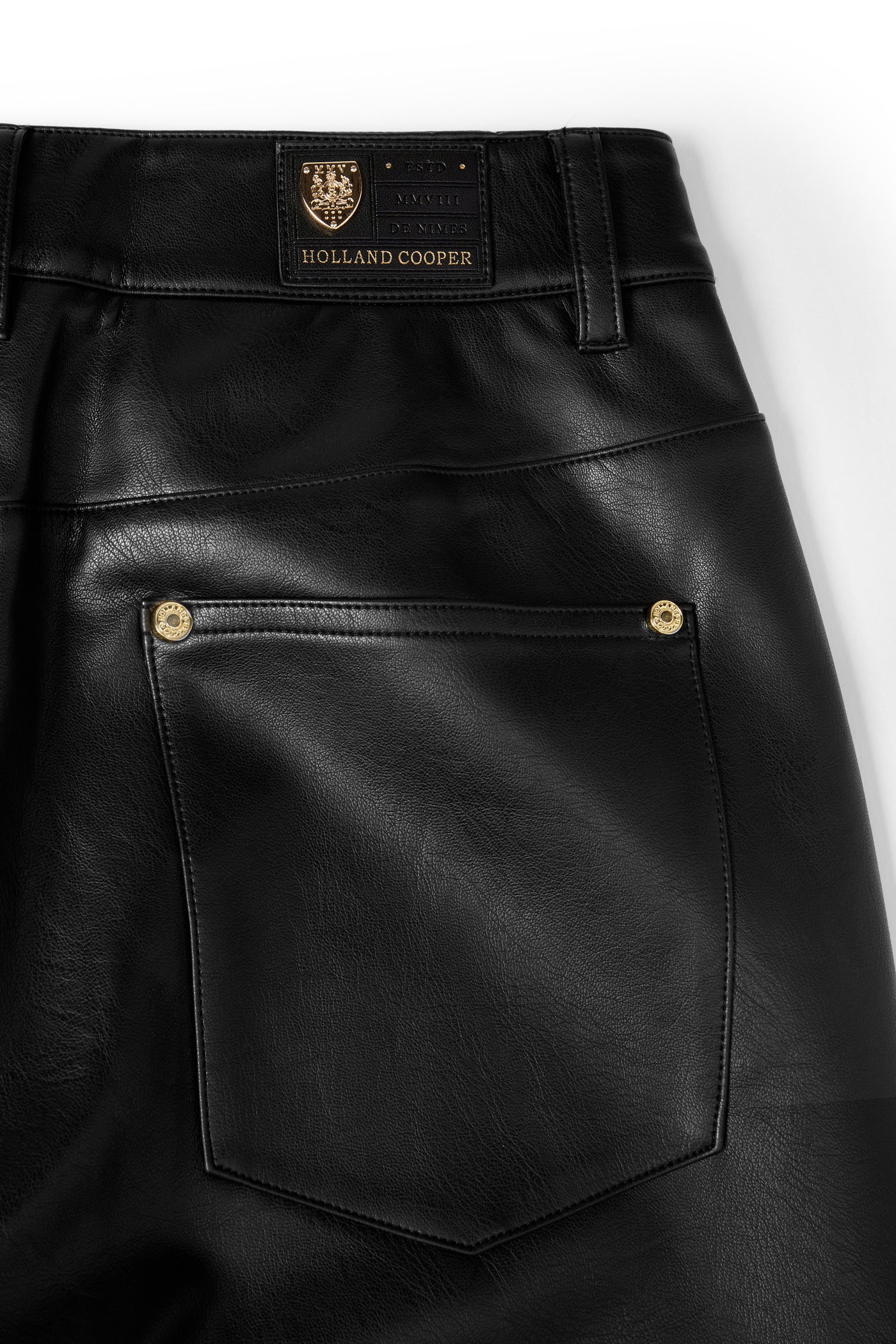 Holland Cooper Dunwick Faux Leather Pant in Black