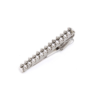 Eton Diamante Tie Pin in Silver Front