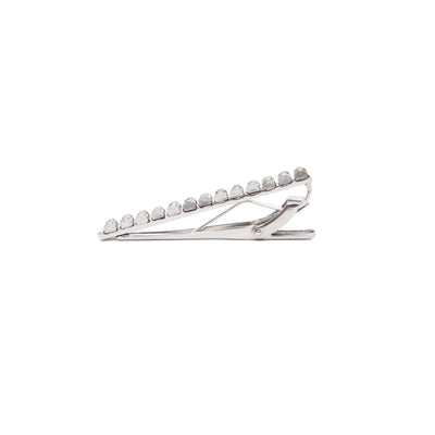 Eton Diamante Tie Pin in Silver Side