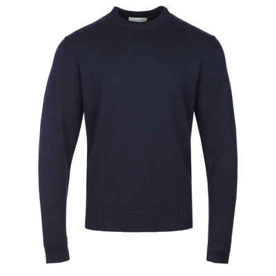 Filippo De Laurentiis Merino Crew Neck Knitwear in Navy