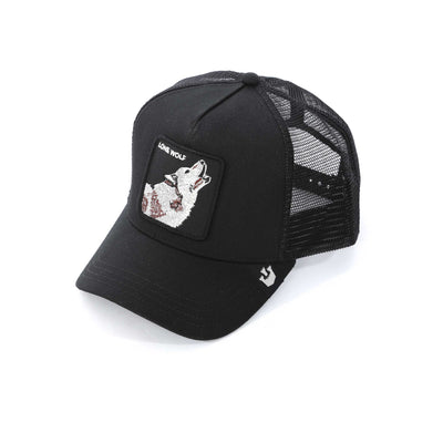 Goorin Bros The Lone Wolf Trucker Cap in Black Birdseye