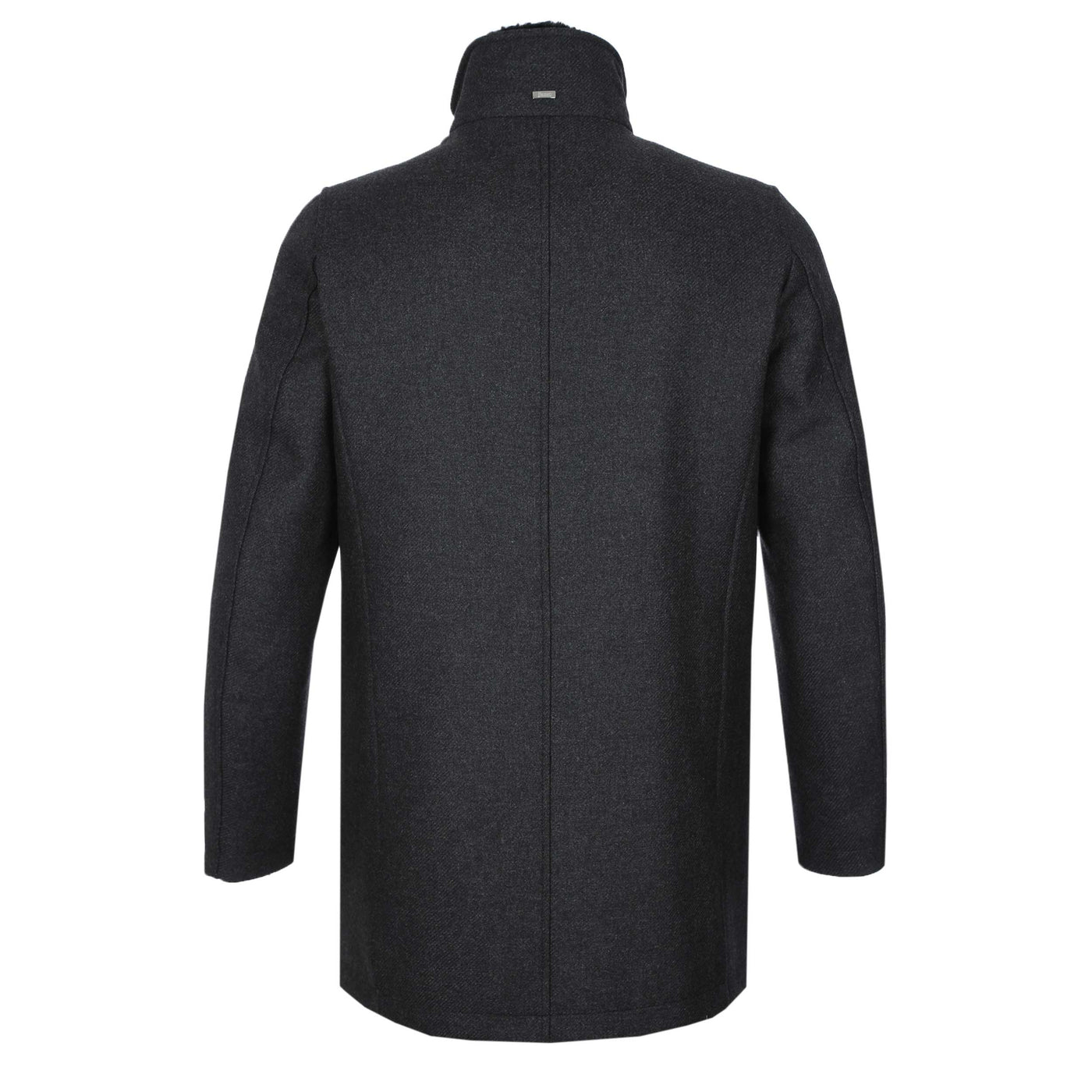 Herno Cappotto Con Collo Ecopelliccia Jacket in Anthracite Back
