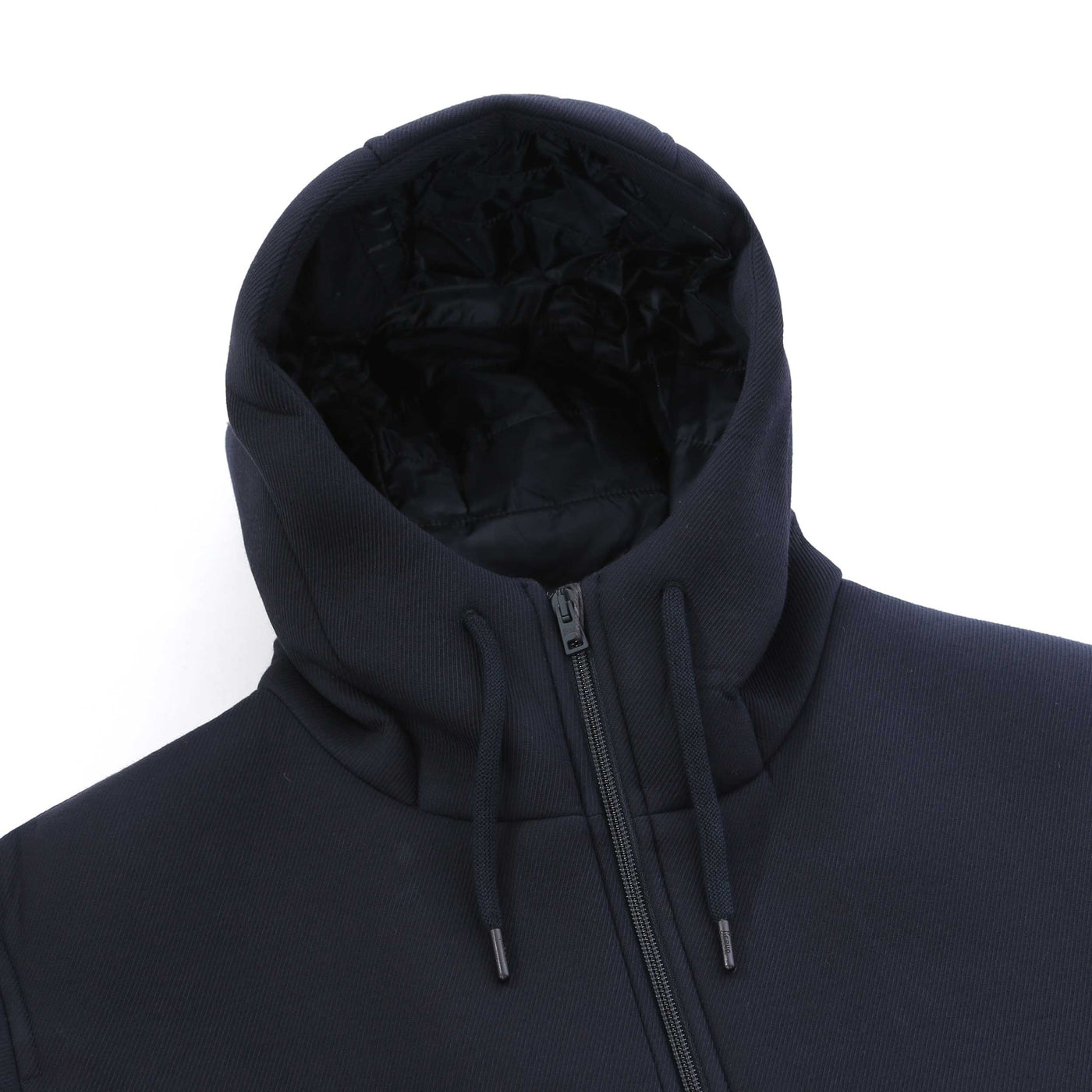 Herno Giacca Lunga In Scuba Jacket in Navy Hood