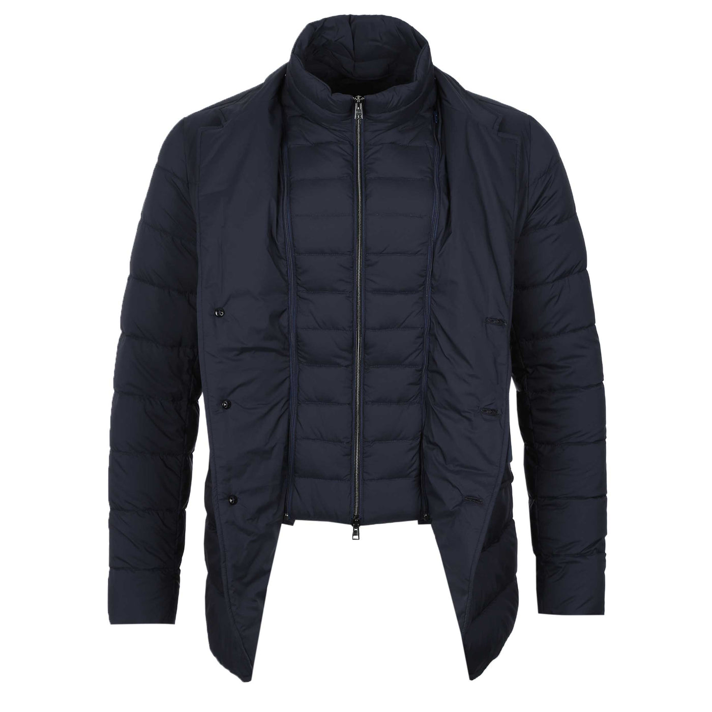 Herno La Giacca Jacket in New Blue Front Open