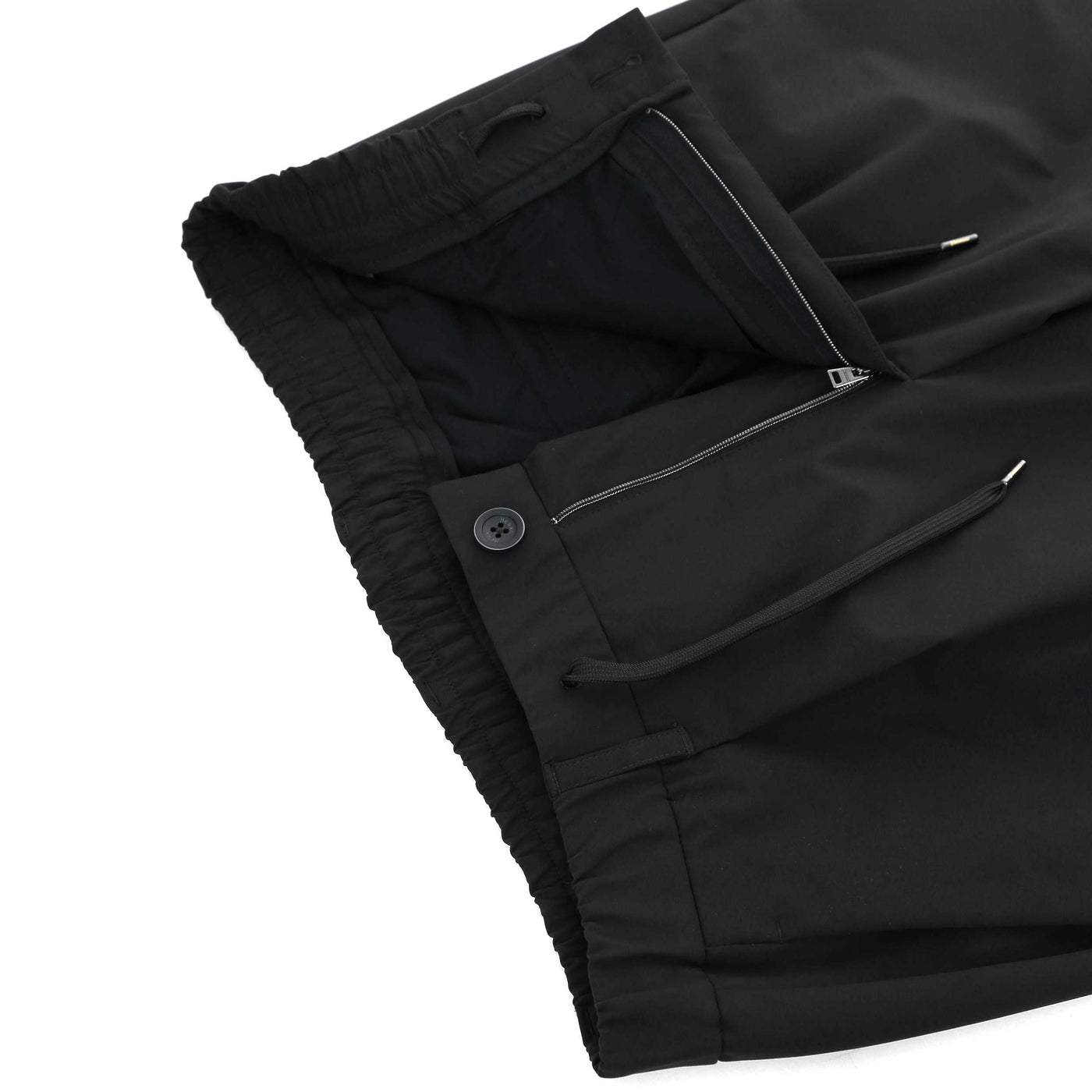 Herno Pantalone Regular Fit Trouser in Black Fly