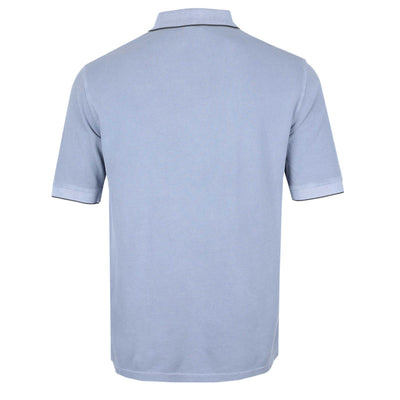 Herno Pique Polo Shirt in Azzurro Blue Back