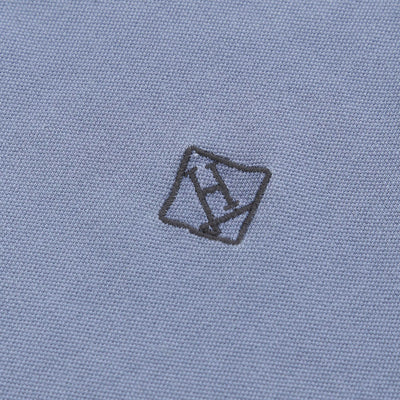 Herno Pique Polo Shirt in Azzurro Blue Logo