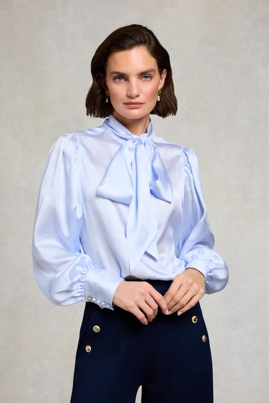 Holland Cooper Ariella Blouse in Sky Stripe
