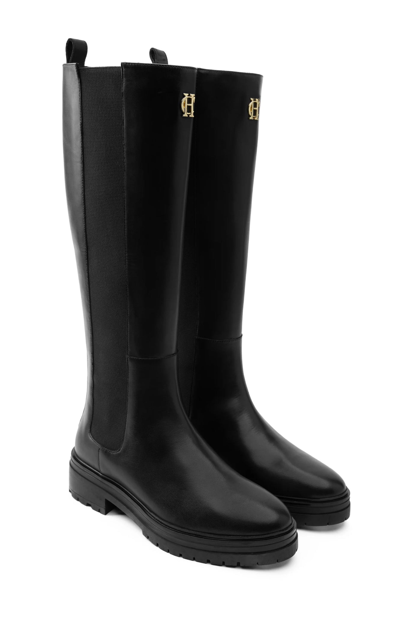 Holland Cooper Astoria Knee Boot in Black Pair