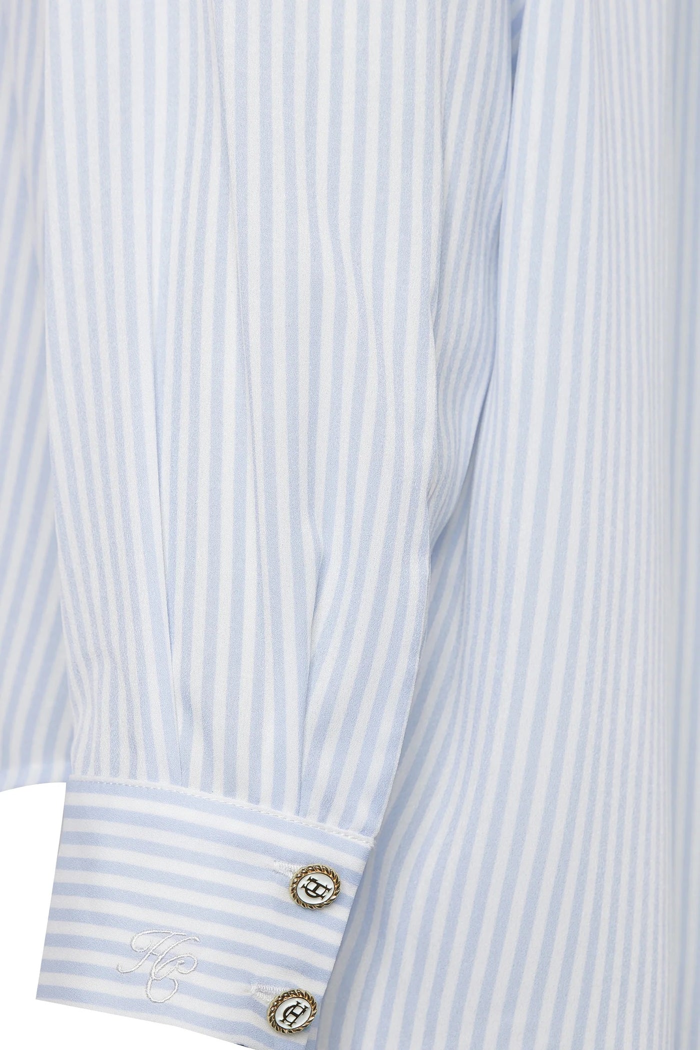Holland Cooper Cameron Ladies Shirt in Sky Stripe Cuff