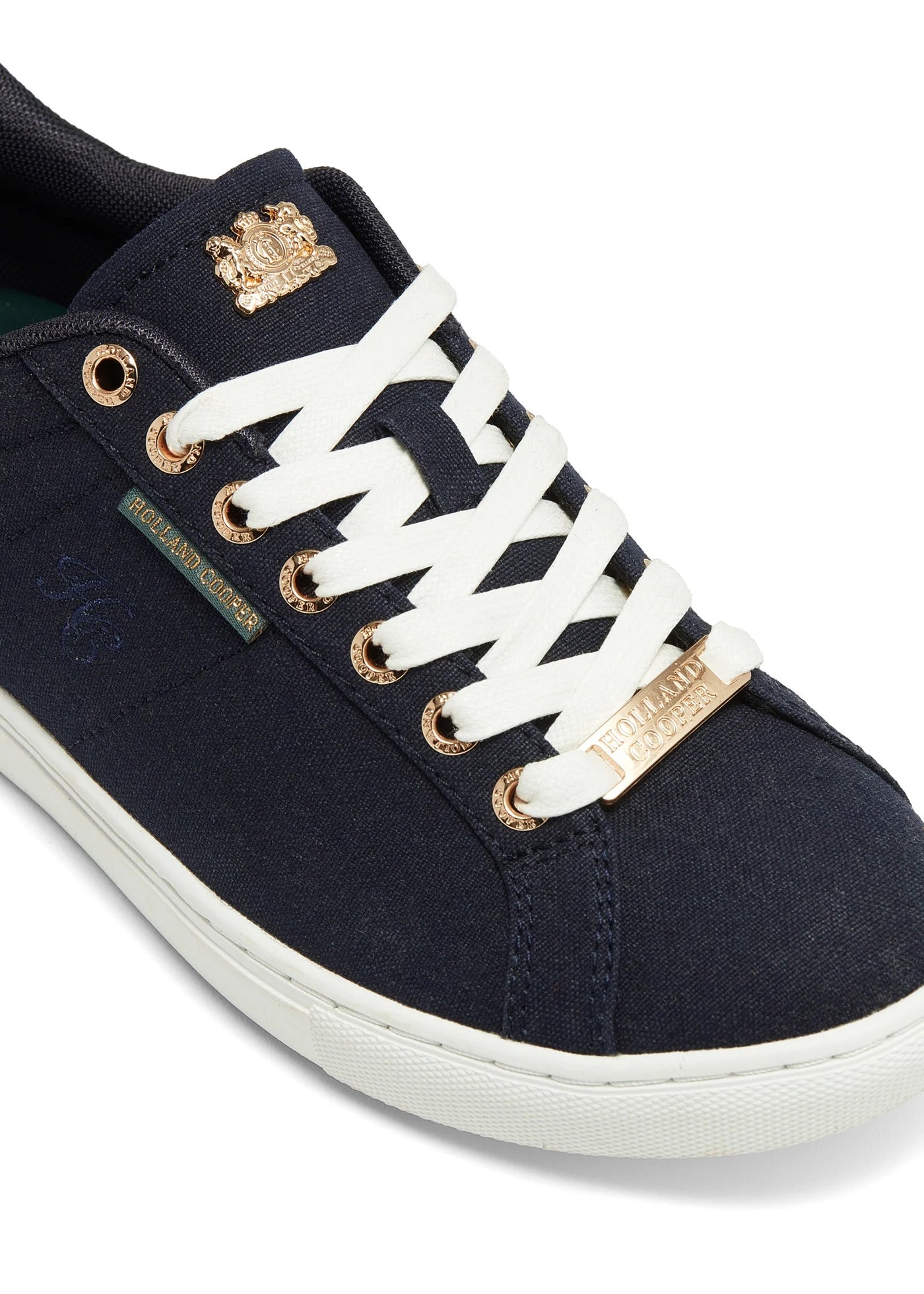 Holland Cooper Chelsea Court Ladies Trainer in Ink Navy Details