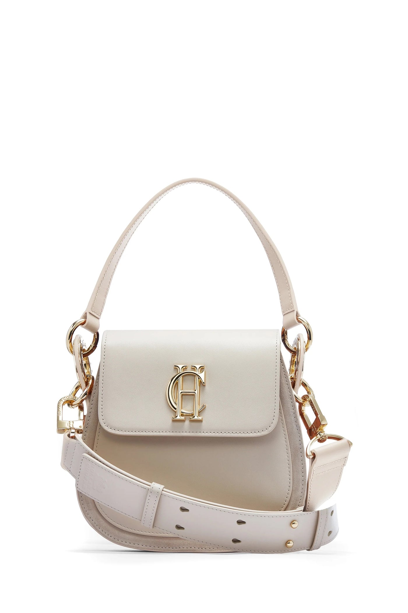 Holland Cooper Chelsea Saddle Bag in Cream Front