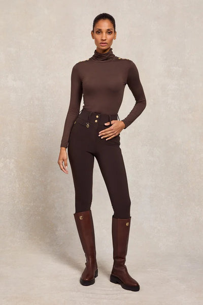 Holland Cooper Contour Trouser in Chocolate
