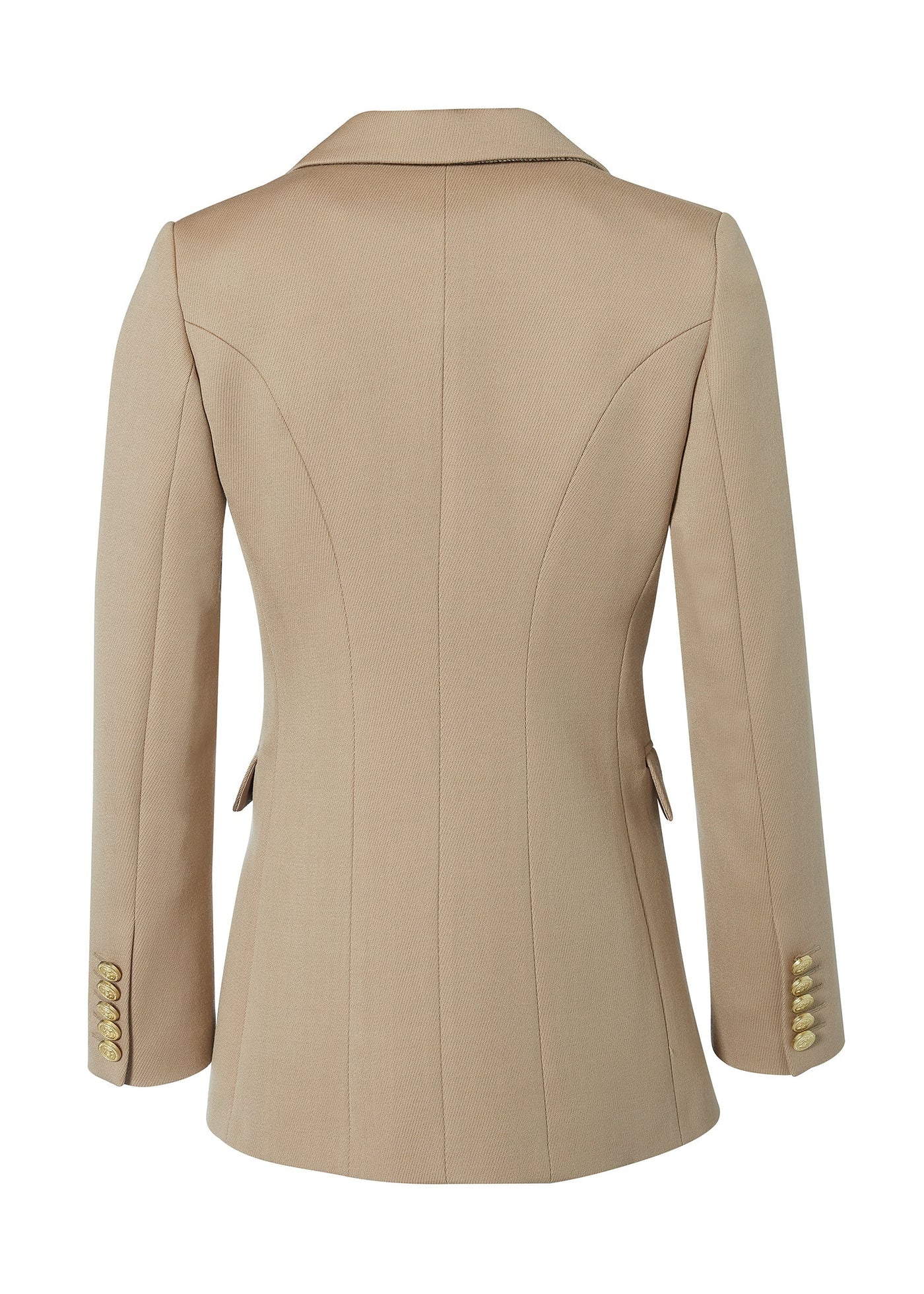 Holland Cooper Double Breasted Ladies Blazer in Camel Twill Back