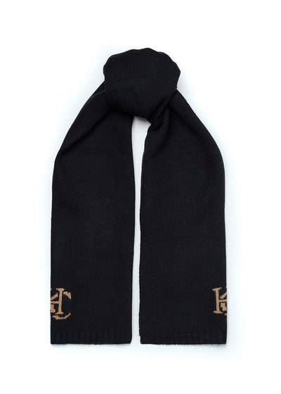 Holland Cooper Elle Scarf in Black Tied