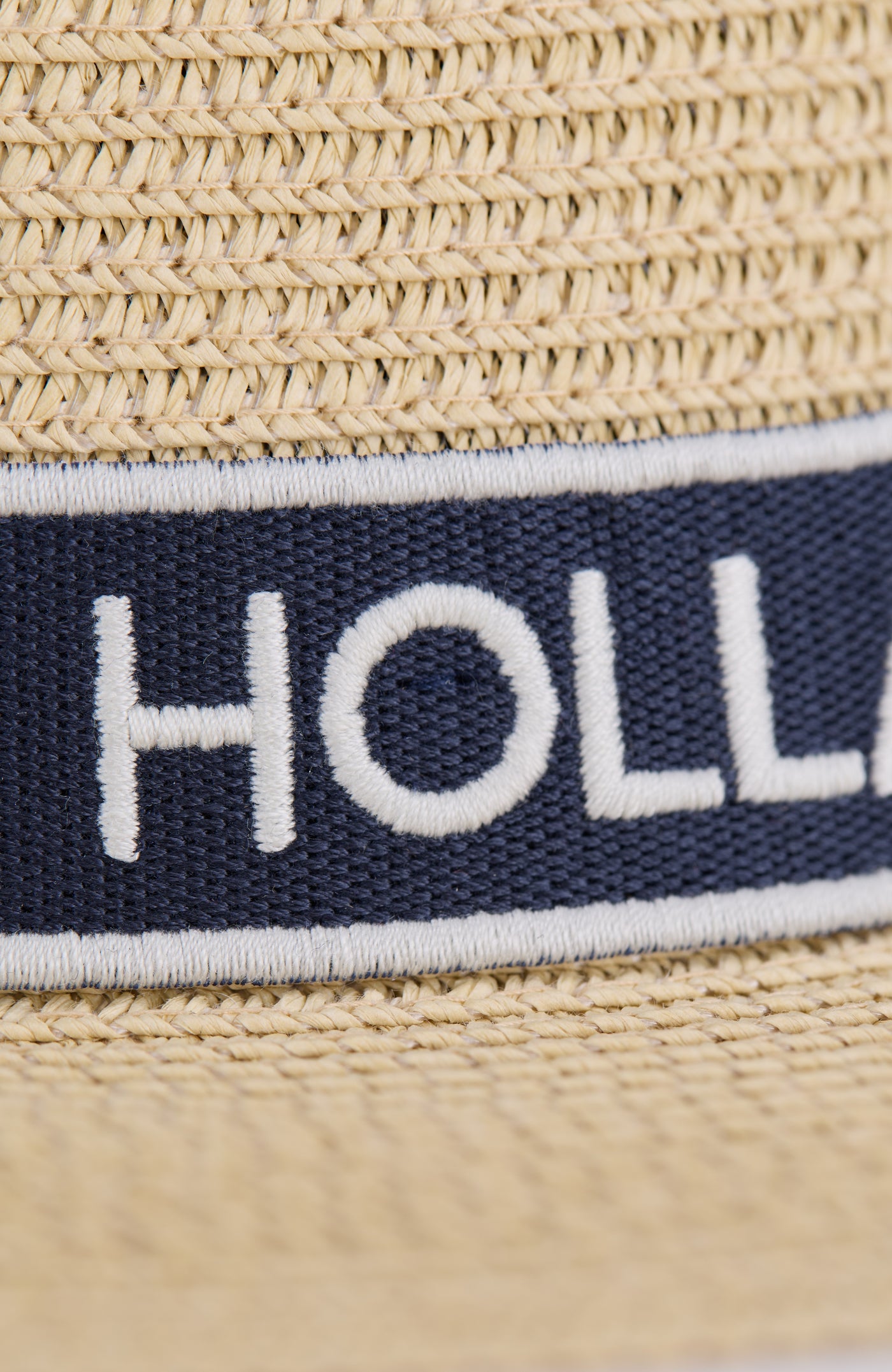 Holland Cooper Francesca Hat in Natural Navy Detail