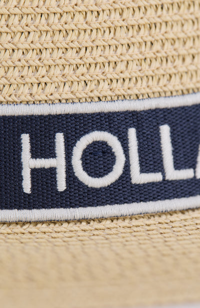 Holland Cooper Francesca Hat in Natural Navy Detail
