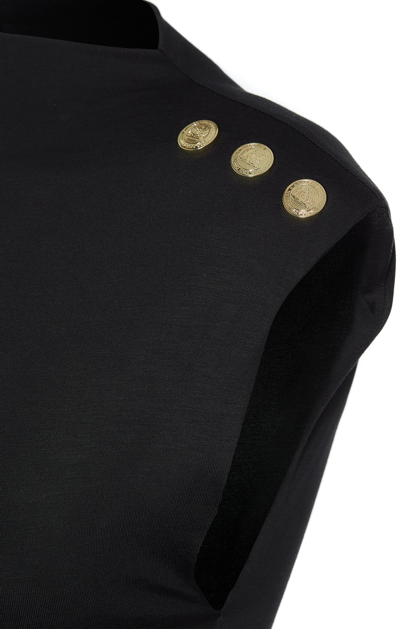 Holland Cooper Harper Sleeveless Mini Dress in Black Detail