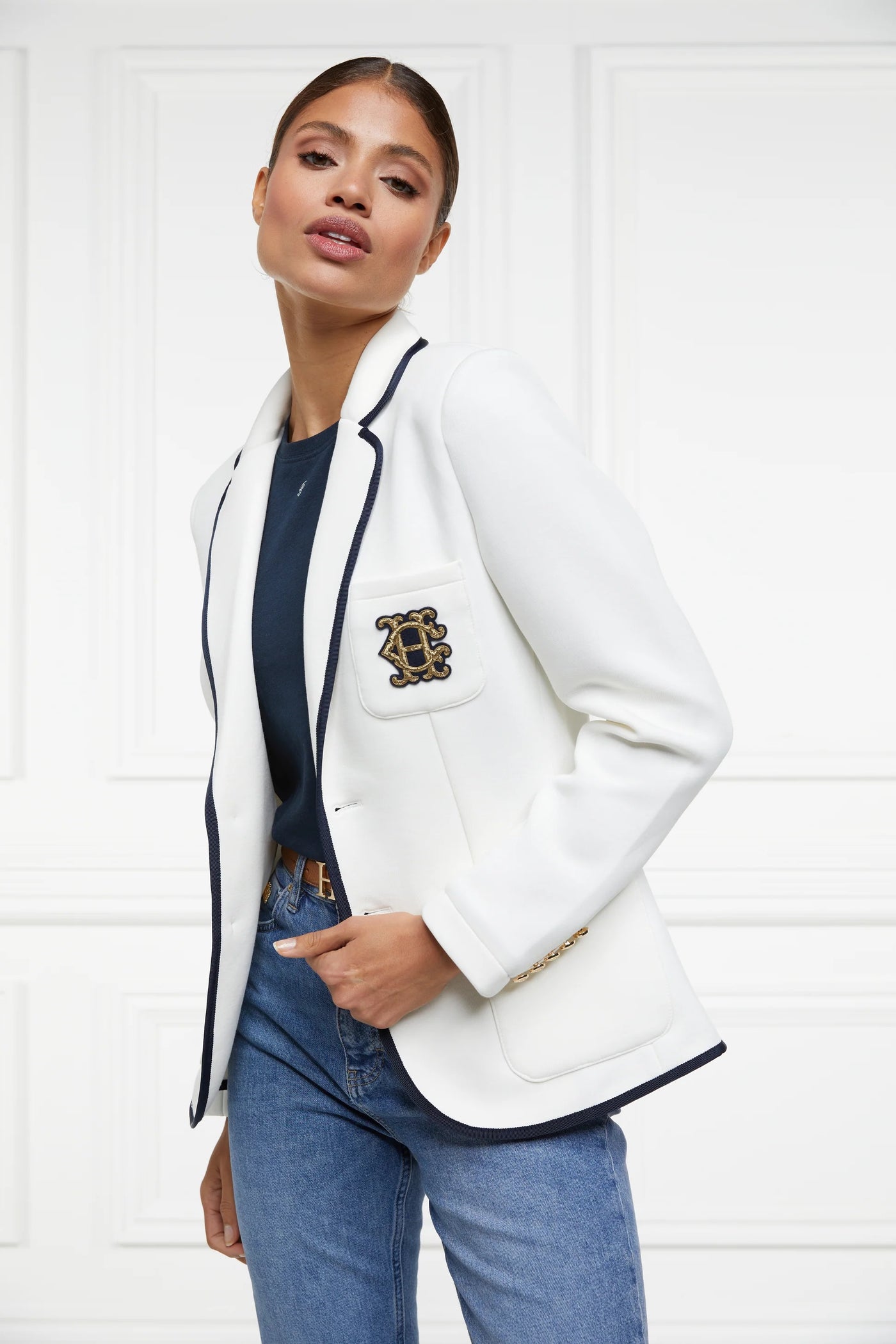 Holland Cooper Henley Ladies Blazer in Cream