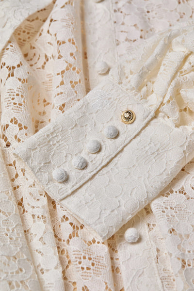 Holland Cooper Iona Lace Shirt in Ivory Cuff