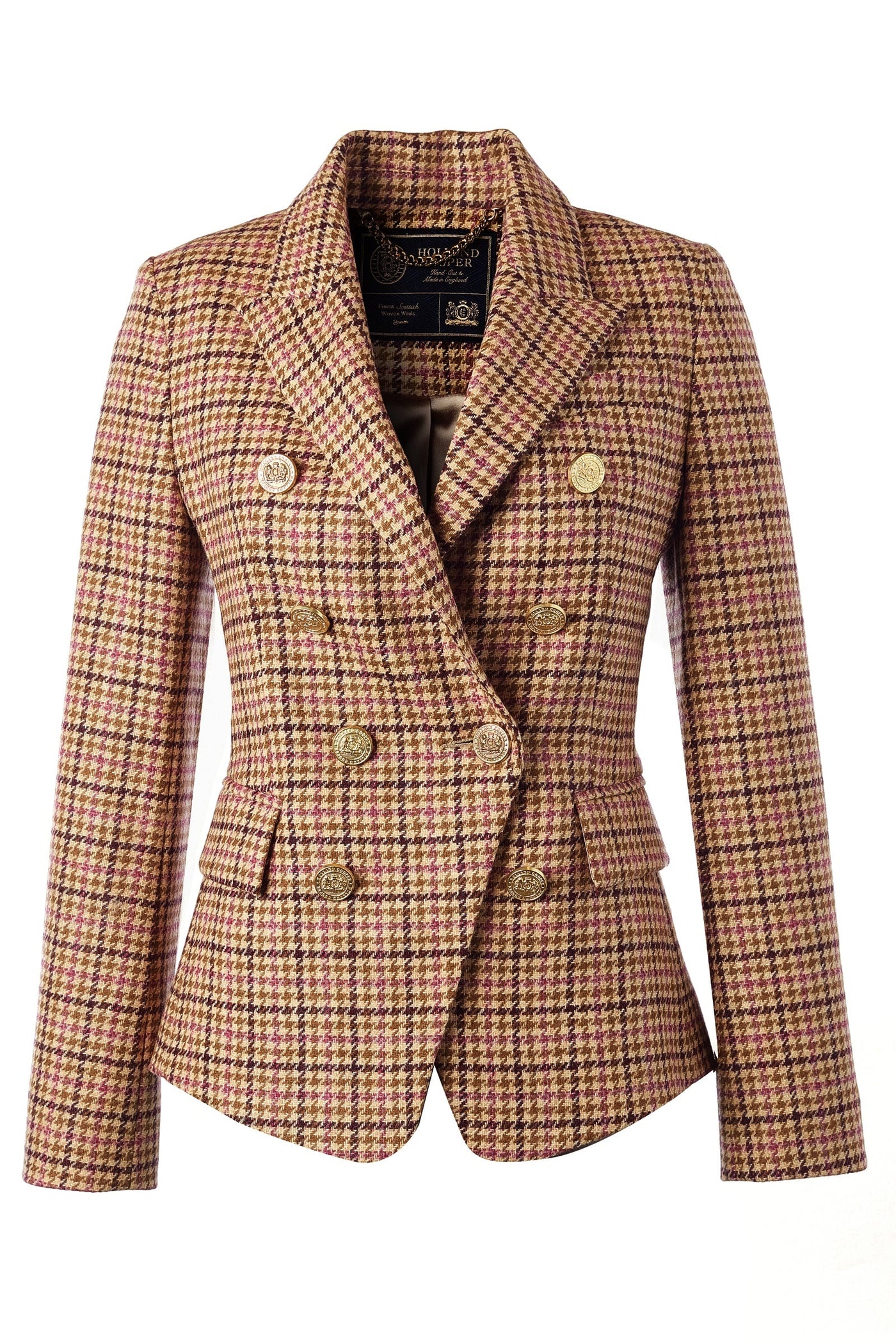 Holland Cooper Knightsbridge Ladies Blazer in Sudeley Pink Tweed Front